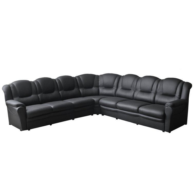 17 Stories Illies Vegan Leather Corner Sofa Wayfair.co.uk
